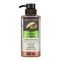 Hair Food Sulfate Free Shampoo with Avocado & Argan Oil, Dye Free Smoothing Treatment, 300ml