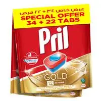 Prill gold dishwashing tab 34 +22 free