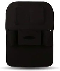 Generic حقيبة تخزين من القماش لمقعد السيارة، حامل منظم للمقعد الأمامي أو الخلفي، حقيبة تخزين للسفر متعددة الجيوب-أسود