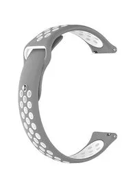 Fitme Sport Replacement Band For 20mm Watches, Grey/White