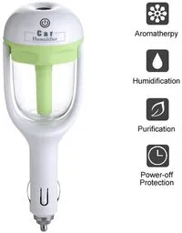 Generic Car Plug Humidifier Air Purifier Air Humidifier Freshener (Green)