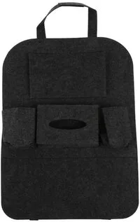 Generic Auto Car Back Seat Storage Bag Car Seat Cover Organizer Holder Bottle Tissue Box Car Backseat Organizer-Black