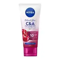 NIVEA Body Lotion Even Tone Radiant Skin, Natural Glow Vitamin C & A, Cherry Scent, 180ml