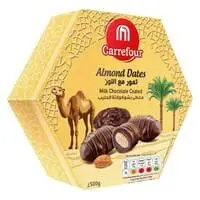 Carrefour Almond Dates Milk Chocolate Box 500g
