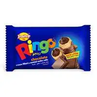 Teashop Ringo Chocolate Cream Filled & Coated Wafer Roll 24g