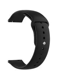 Fitme Clip Silicone Band For 20mm Smartwatch, Black