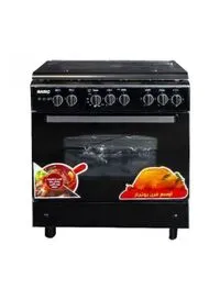 Basic Gas Cooker 5 Burners Full Safety, 90x60cm, BO-U9060, Black (Installation Not Included)