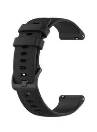 Fitme Replacement Classic Silicone Band For Smartwatch 20mm, Black