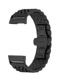 حزام بديل من Fitme لـ Fitbit Charge 3/4 7 بوصة، أسود