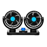 Generic 12V 360 Degree Rotatable Dual Head 2 Speed Quiet Strong Dashboard Auto Cooling Air Fan For All Auto Vehicles