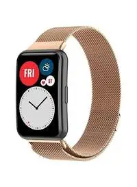 Fitme Milanese Replacement Band For Huawei Watch Fit, Rose Gold