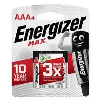 Energizer max alkaline battery AAA × 4 pieces