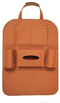 Generic Pocket Felt Storage Bag Car Auto Vehicle Seat Back Hanger Holder Brown