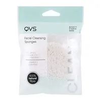 QVS Facial Cleansing Sponges White 2 count