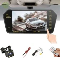 Generic 7 Inch Car TFT LCD Color Mirror Mp5 Player Video Stereo Rear View Mirror Monitor Display With Reverse Camera