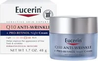 كريم الليل المضاد للتجاعيد Eucerin Q10 + Pro-Retinol، كريم الوجه للبشرة الحساسة
