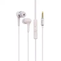 Ion wired earphone 3.5 aux with microphone, White