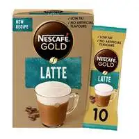 Nescafe Gold Latte Unsweetened Coffee Mix 18g Pack of 10