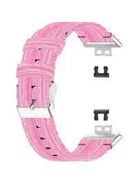 Fitme Replacement Woven Band For Huawei Watch Fit, Pink