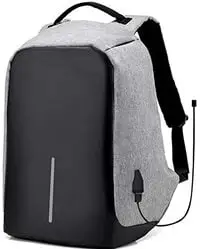 Generic حقيبة ظهر للاب توب مضادة للماء ومضادة للسرقة مع مخرج شاحن USB