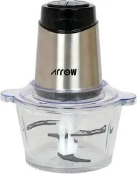 Arrow 2 Litre Glass Bowl Chopper 500W With Stainless Steel Double Blade, RO-FPW02L1