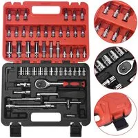 53 Pcs Wrench Tools Ratchet Wrench Sleeve Kit Car Boat Motorcycle Bicycle Hardware Repair Tool Set