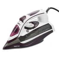 Geepas Ceramic Steam Iron, Temperature Control, GSI24025, Ceramic Sole Plate, Wet And Dry, Self-Cleaning Function, Powerful Steam Burst, 400ml Water Tank