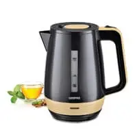 Geepas Electric Kettle 1.7L - Boil Dry Protection, Auto Off, With Concealed Stainless Steel Plate, Compact Spill Proof Lid, Spout, & Grip Handle For Serving Beverages
