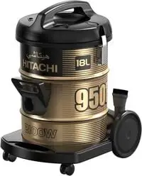 Hitachi Vacuum Cleaner, Drum Type, 18Ltr, 2100W, Black - Cv-950H Ss220 Bk, Min 2 Yrs Warranty