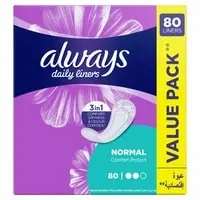 Always Daily Liners Comfort Protect Pantyliners Normal 80 Count