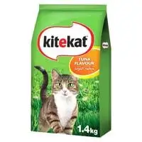 Kitekat tuna flavour dry adult cat food 1.4kg