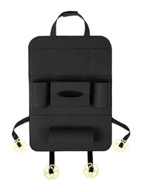 Generic Multi-Functional Car Seat Storage Bag Rexin - Black