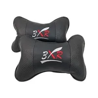 Generic 3Xr Car Seat Neck Rest, Head Rest, Head Cushion High Quality PU Rexin, 2 Pcs/Set Black/ Beige/ Dark Grey/ Red / Brown(Optionable)
