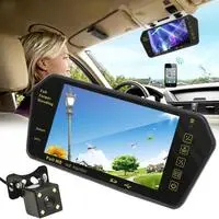 Generic 7 Inch TFT LCD Bluetooth Car Rear View Parking Mirror Monitor + Reversing Car Camera