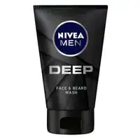 NIVEA MEN Face & Beard Wash Cleanser, DEEP Active Charcoal, 100ml