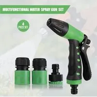 Water Spray Gun Water Saving Adjustable Hose Pipe Nozzle Spray Gun Hose Connector Nozzle Set - Defaons