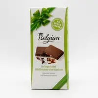 شوكولاتة الحليب البلجيكية مع البندق بدون إضافة سكر 100 جم