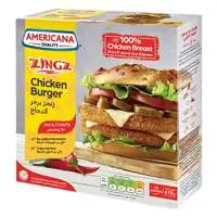 Americana Zingz Chicken Burger- Breaded Hot & Crunchy 678g (12 pcs)