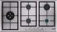 Arrow Gas Hob 90cm 5 Burners Lateral Wok Frontal Knobs, Hg905Shdk, Italian Made (Installation Not Included)