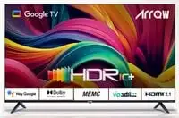 Arrqw 50 Inch LED 4K UHD HDR Google TV, Black, RO-50LEG