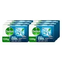 Dettol Instant Cool Anti Bacterial Soap Bar 120g x Pack of 6