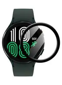 واقي شاشة ثلاثي الأبعاد من Fitme مكون من 4 قطع لساعة سامسونج جالاكسي Watch-4 مقاس 44 ملم، أسود