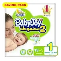 Babyjoy saving pack size 1 newborn up to 4 kg x 13 diapers + 3 free