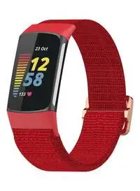 Fitme Nylon Strap For Fitbit Charge 5, Red