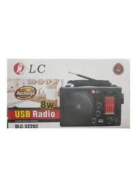 راديو دي إل سي USB قابل لإعادة الشحن Dlc-32202 أسود/أحمر
