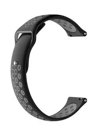 Fitme Sport Replacement Band For 20mm Watches, Black/Grey