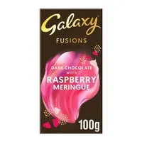 Galaxy Fusions Dark Chocolate Raspberry Meringue Bar 100g