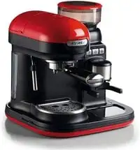 ماكينة إسبريسو آريتي 1318 مودرنا مع مطحنة قهوة مدمجة ، لحبوب القهوة والقهوة المطحونة ، ماكينة صنع الكابتشينو المزبد بالحليب ، فلتر 1 و 2 كوب ، 1080 وات ، 800 سم مكعب
