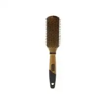 Cecilia Individual Hair Brush Is Rectangular And Large With Wooden Design, Brown/Black