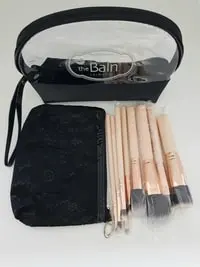 The baln Makeup Brush Set 9Pieces With Bag Black